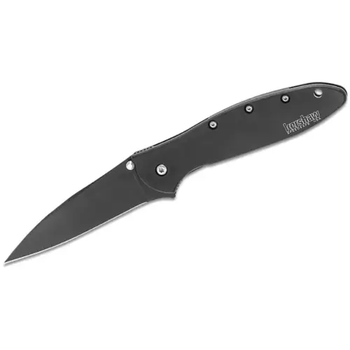 Leek Assisted Open Frame Lock Drop Point Blade EDC Folding Pocket Knife - Black Leek Assisted Open Frame Lock Drop Point Blade EDC Folding Pocket Knife - Black