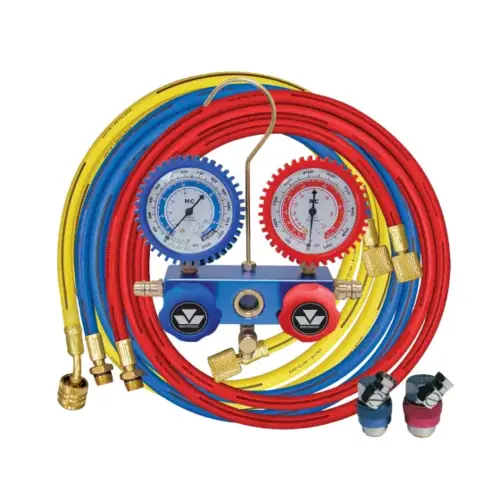GAUG SET A/C 134a ALUM 72" W/QUK COUPLERS GAUG SET A/C 134a ALUM 72" W/QUK COUPLERS