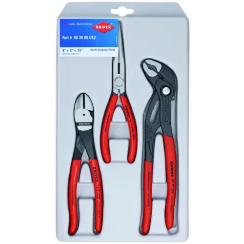 Plier Set 3 Pc. Long Nose,Diag Cutt,Cobra Plier Set 3 Pc. Long Nose,Diag Cutt,Cobra