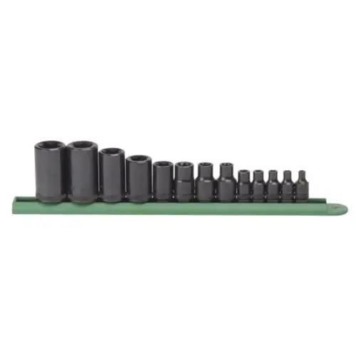13 Piece 1/4 Inch, 3/8 Inch & 1/2 Inch Drive External Torx Socket Set 13 Piece 1/4 Inch, 3/8 Inch & 1/2 Inch Drive External Torx Socket Set