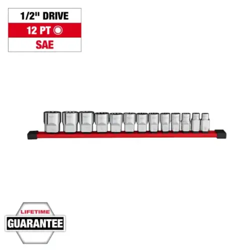 13pc 1/2 inch Drive 12-Point SAE Socket Set 13pc 1/2 inch Drive 12-Point SAE Socket Set