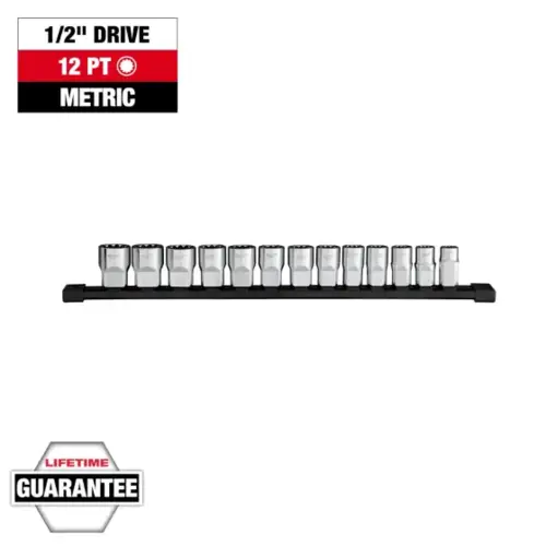13pc 1/2 inch Drive 12-Point Metric Socket Set 13pc 1/2 inch Drive 12-Point Metric Socket Set