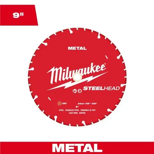 9 Inch STEELHEAD Metal Cutting Diamond Blade 9 Inch STEELHEAD Metal Cutting Diamond Blade