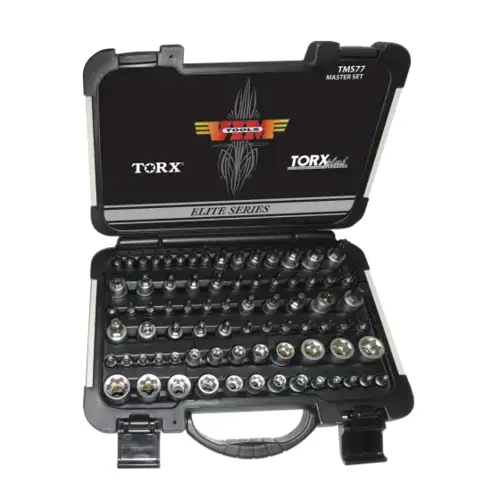 Master TORX Driver Set 77pc, All Torx, and Torx Plus Drivers and Sockets Master TORX Driver Set 77pc, All Torx, and Torx Plus Drivers and Sockets