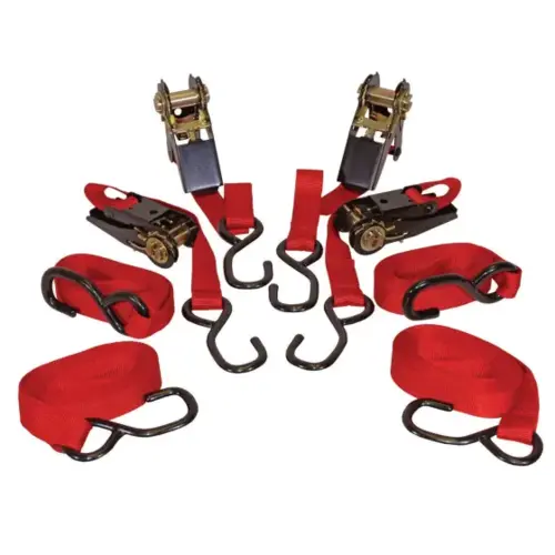 Tie Down Ratcheting 4 Pack 1 Inch by 15 Feet Tie Down Ratcheting 4 Pack 1 Inch by 15 Feet