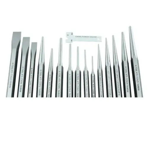 PUNCH & CHISEL SET 15 PC. IN KIT BAG PUNCH & CHISEL SET 15 PC. IN KIT BAG