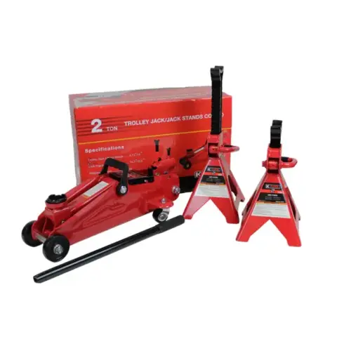 Trolley Jack and Jack Stands Combo 2 Ton Trolley Jack and Jack Stands Combo 2 Ton