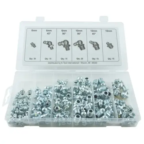 140 Piece Metric Grease Fitting Assortment 140 Piece Metric Grease Fitting Assortment