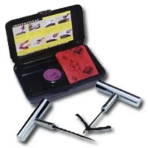 TIRE PLUG STARTER KIT WITH CHROME TOOLS TIRE PLUG STARTER KIT WITH CHROME TOOLS
