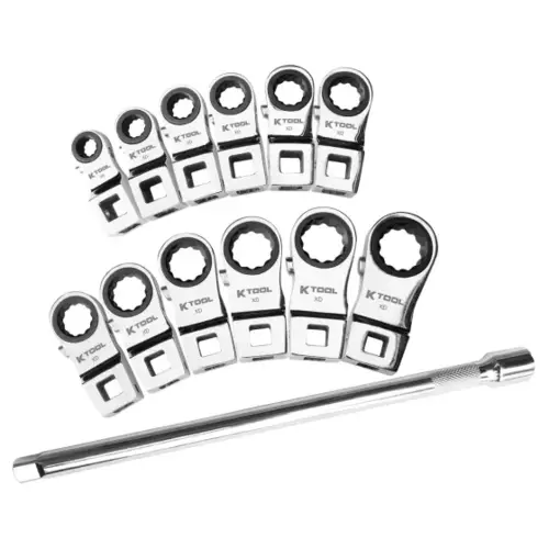 Ratcheting Crowfoot Wrench Set Metric 13 Piece 3/8 Inch Drive 120 Tooth Ratcheting Crowfoot Wrench Set Metric 13 Piece 3/8 Inch Drive 120 Tooth