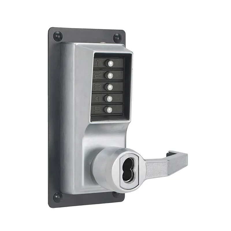 Kaba Access LP1000 Series Mechanical Pushbutton Exit Trim Satin Chrome LRP1020M-26D-41 Kaba Access LP1000 Series Mechanical Pushbutton Exit Trim Satin Chrome LRP1020M-26D-41