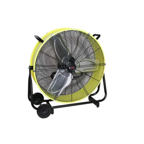 24" Direct Drive Tilting Industrial Drum Fan, Safety Yellow 24" Direct Drive Tilting Industrial Drum Fan, Safety Yellow