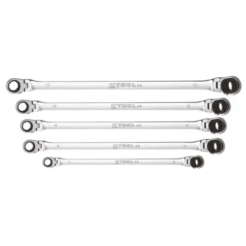 Wrench Set 5 Piece Metric Ratcheting Double Flex 120 Tooth Wrench Set 5 Piece Metric Ratcheting Double Flex 120 Tooth