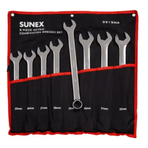 8 piece Metric Full Polished V-Groove Combination Wrench Set 8 piece Metric Full Polished V-Groove Combination Wrench Set