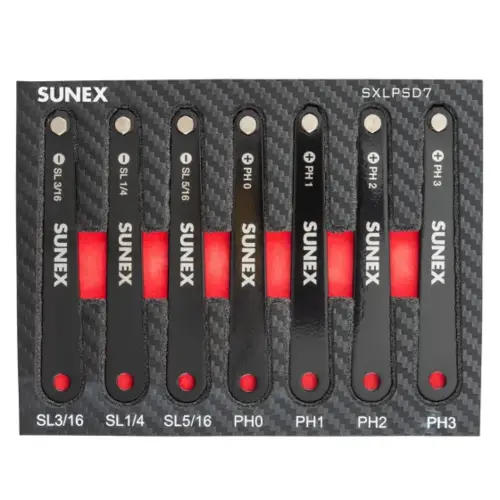 Low Profile Diamond Coated Phillips & Slotted 7 Piece Screwdriver Set in EV Low Profile Diamond Coated Phillips & Slotted 7 Piece Screwdriver Set in EV