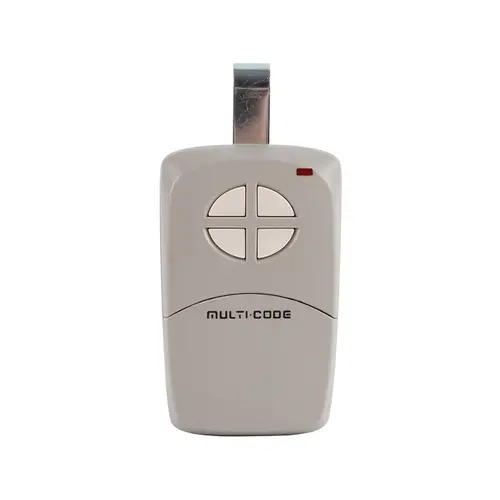 4-Channel Visor Transmitter, Compatible with 300 MHz Multi-Code Receivers, 512 Codes for each Channel set by Dip Switches, Powered by 9-Volt Battery, 300 MHz RF Frequency