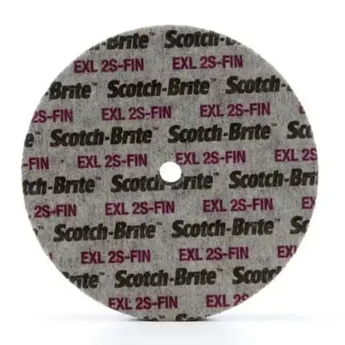 Scotch-Brite EXL Unitized Wheel, XL-UW, 2S Fine, 6 in x 1/4 in x 1/2 in, 8 ea/C Scotch-Brite EXL Unitized Wheel, XL-UW, 2S Fine, 6 in x 1/4 in x 1/2 in, 8 ea/C