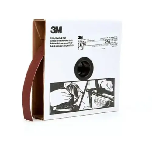 3M Utility Cloth Roll 314D, P80 J-weight, 1 in x 20 yd, 5 ea/Case 3M Utility Cloth Roll 314D, P80 J-weight, 1 in x 20 yd, 5 ea/Case