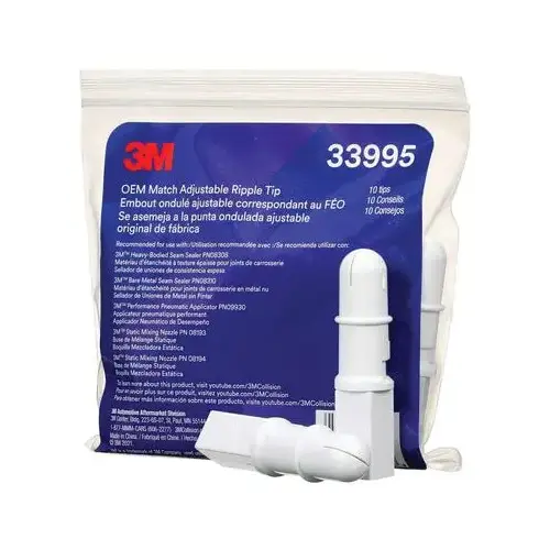 33995 Adjustable Ripple Tip, For Use With 3M Static Mixing Nozzle White 33995 Adjustable Ripple Tip, For Use With 3M Static Mixing Nozzle White