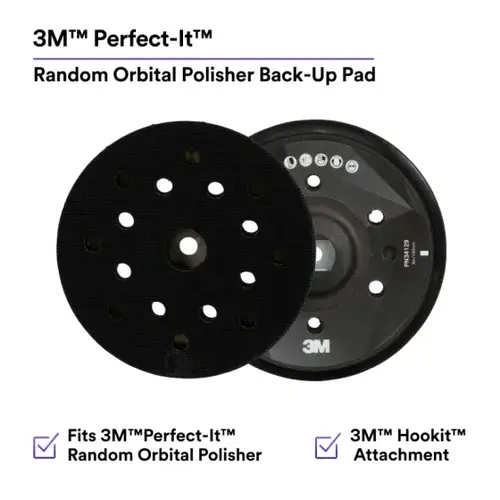 3M Perfect-It Random Orbital Polisher Back-up Pad 34129, 6 in (150mm), 5/Case 3M Perfect-It Random Orbital Polisher Back-up Pad 34129, 6 in (150mm), 5/Case