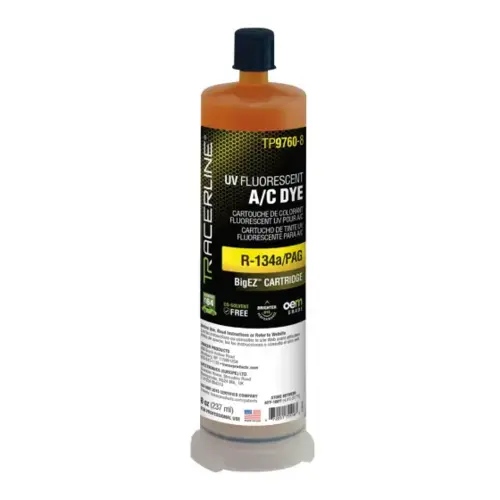 8 oz (237 ml) R-134a/PAG BigEZ A/C dye cartridge 8 oz (237 ml) R-134a/PAG BigEZ A/C dye cartridge