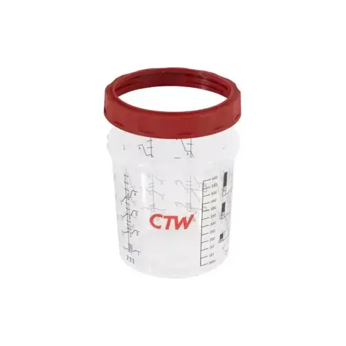 CTW HC-400 400Ml Hard Cup & Collar for the CTW Disposable Paint Cup System CTW HC-400 400Ml Hard Cup & Collar for the CTW Disposable Paint Cup System