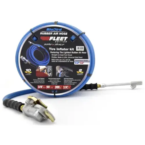 BluBird Rubber Tire Inflator Fleet Edition 3/8" x 50 ft BluBird Rubber Tire Inflator Fleet Edition 3/8" x 50 ft