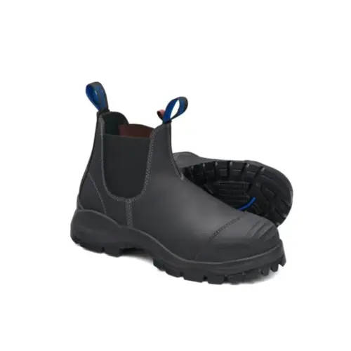 Steel Toe Slip-On Elastic Side Boots w/ Kick Guard, Black, AU size 9, US size 10 Steel Toe Slip-On Elastic Side Boots w/ Kick Guard, Black, AU size 9, US size 10