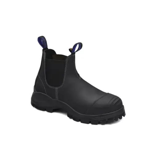 Steel Toe Slip-On Elastic Side Boots w/ Kick Guard, Black, AU size 10.5, US size Steel Toe Slip-On Elastic Side Boots w/ Kick Guard, Black, AU size 10.5, US size