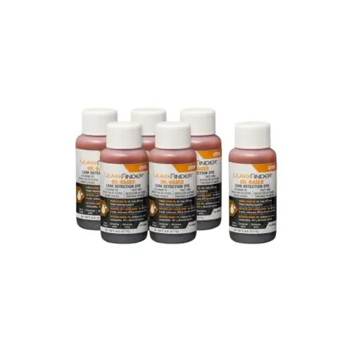 LEAKFINDER (6) 1-OZ BOTTLE, OIL DYE LEAKFINDER (6) 1-OZ BOTTLE, OIL DYE