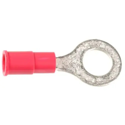 VINYL INSULATED RING TERMINAL 22-18 GA 1/4 STUD RED VINYL INSULATED RING TERMINAL 22-18 GA 1/4 STUD RED