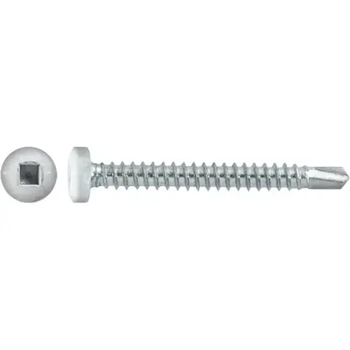 #8 X 1-1/2" SQUARE PAN SELF-DRILLING TEK ZINC WHITE PAINTED HEAD #8 X 1-1/2" SQUARE PAN SELF-DRILLING TEK ZINC WHITE PAINTED HEAD