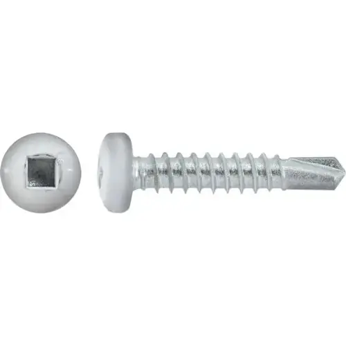#10 X 1" SQUARE PAN SELF-DRILLING WHITE PAINTED HEAD #10 X 1" SQUARE PAN SELF-DRILLING WHITE PAINTED HEAD