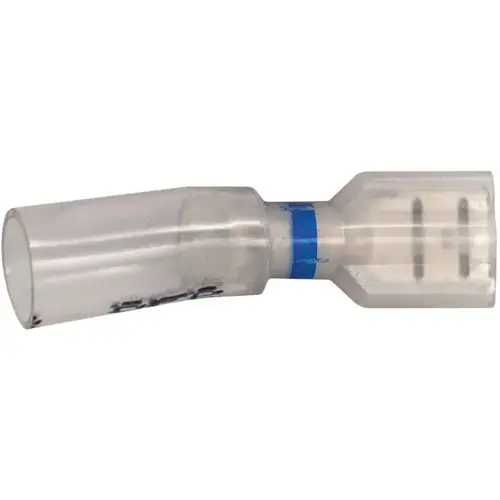 CRYSTAL CLEAR SEAL FULLY-INSULATED FEMALE - 16-14 AWG .250", BANDED BLUE CRYSTAL CLEAR SEAL FULLY-INSULATED FEMALE - 16-14 AWG .250", BANDED BLUE