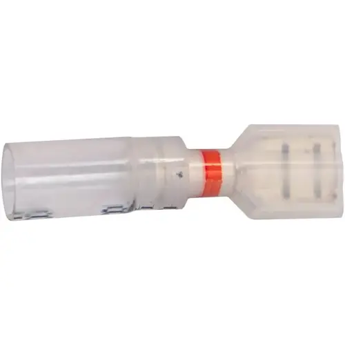 CRYSTAL CLEAR SEAL FULLY-INSULATED FEMALE - 22-18 AWG .250", BANDED RED CRYSTAL CLEAR SEAL FULLY-INSULATED FEMALE - 22-18 AWG .250", BANDED RED