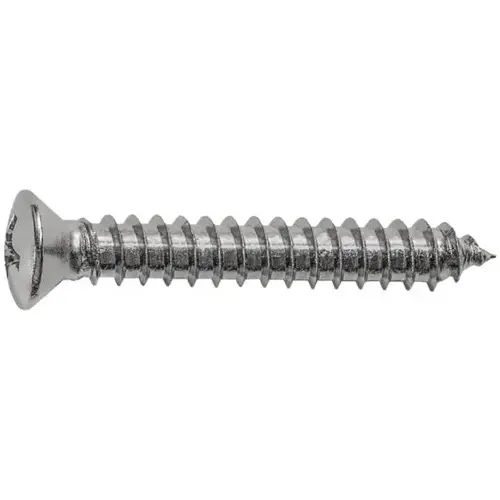 10 X 1 1/4 #8 HD PHILLIPS OVAL HD TAP SCREW CHROME 10 X 1 1/4 #8 HD PHILLIPS OVAL HD TAP SCREW CHROME