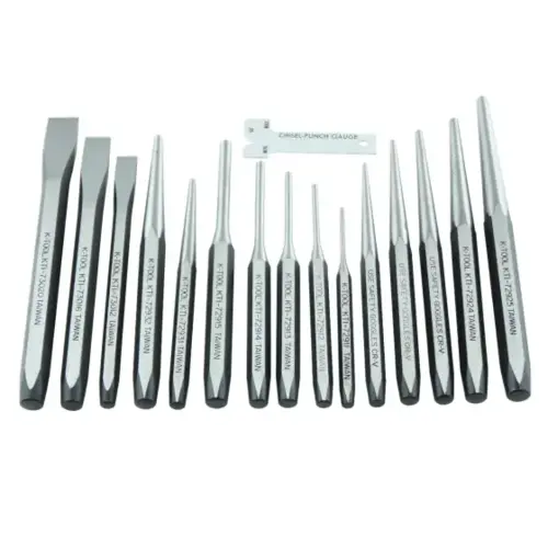 PUNCH & CHISEL SET 15 PC. IN PLASTIC TRAY PUNCH & CHISEL SET 15 PC. IN PLASTIC TRAY