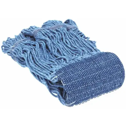 5" Blue Head Band, Small Blended Fiber Loop End Mop Head 5" Blue Head Band, Small Blended Fiber Loop End Mop Head