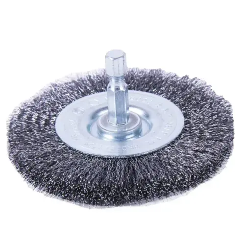 Wire Wheel Crimped, 3 in x .008 in x 1/4 in Hex Shank Wire Wheel Crimped, 3 in x .008 in x 1/4 in Hex Shank