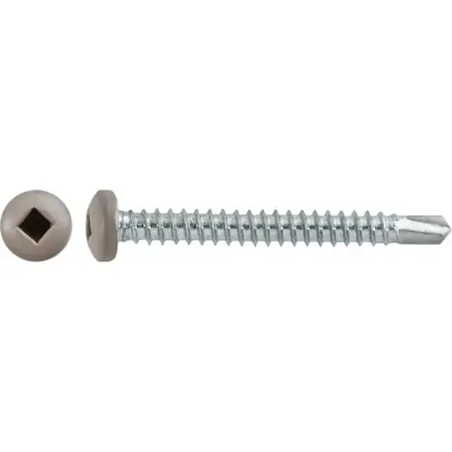 #8 X 1-1/2" SQUARE PAN SELF-DRILLING TEK ZINC TAN PAINTED HEAD #8 X 1-1/2" SQUARE PAN SELF-DRILLING TEK ZINC TAN PAINTED HEAD