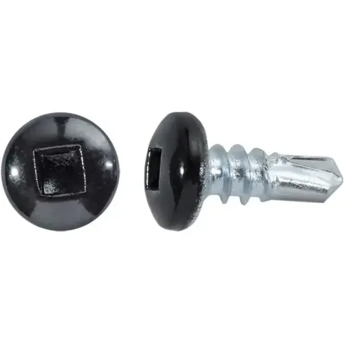#10 X 1/2" SQUARE PAN SELF-DRILLING TEK ZINC BLACK PAINTED HEAD #10 X 1/2" SQUARE PAN SELF-DRILLING TEK ZINC BLACK PAINTED HEAD