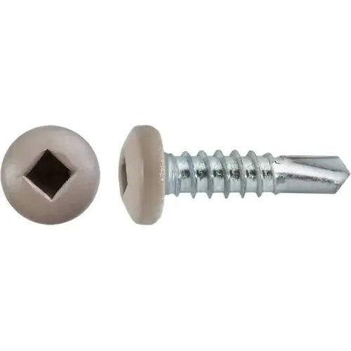 #10 X 3/4" SQUARE PAN SELF-DRILLING TEK ZINC TAN PAINTED HEAD #10 X 3/4" SQUARE PAN SELF-DRILLING TEK ZINC TAN PAINTED HEAD