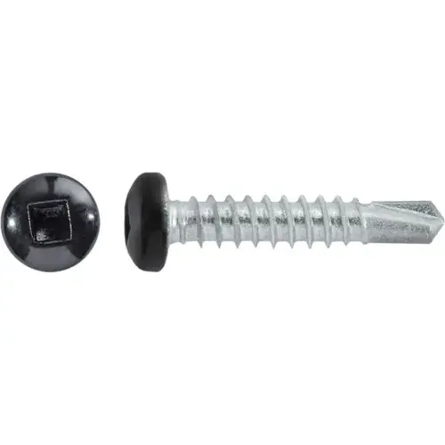 #10 X 1" SQUARE PAN SELF-DRILLING TEK ZINC BLACK PAINTED HEAD #10 X 1" SQUARE PAN SELF-DRILLING TEK ZINC BLACK PAINTED HEAD