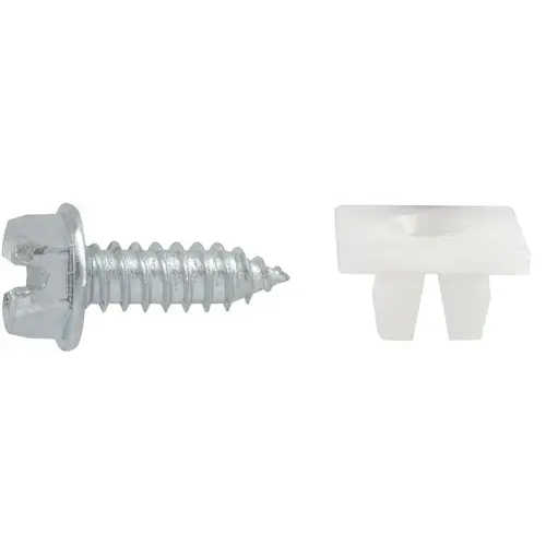 SLOTTED HEX WASHER HEAD LICENSE PLATE SCREW & NUT KIT #14 X 3/4" SLOTTED HEX WASHER HEAD LICENSE PLATE SCREW & NUT KIT #14 X 3/4"