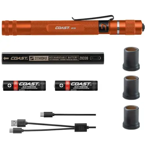 HP3R 500 Lumen Rechargeable Penlight with Twist Focus - Color Orange HP3R 500 Lumen Rechargeable Penlight with Twist Focus - Color Orange