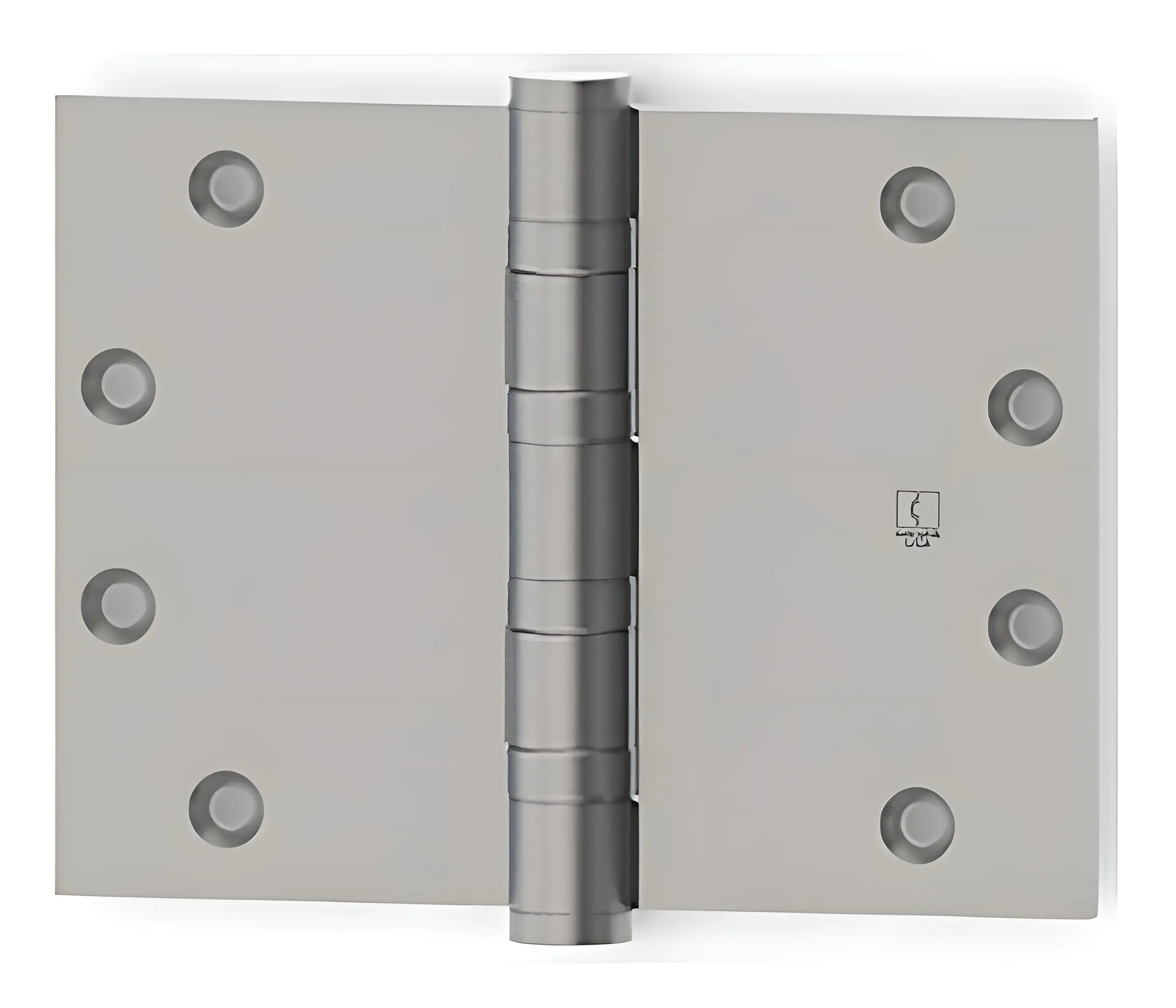 Hager 4-1/2" x 8" Wide Throw Full Mortise Standard Weight Ball Bearing Hinge Satin Stainless Steel Finish WTBB1191 4-1/2X8 US32D