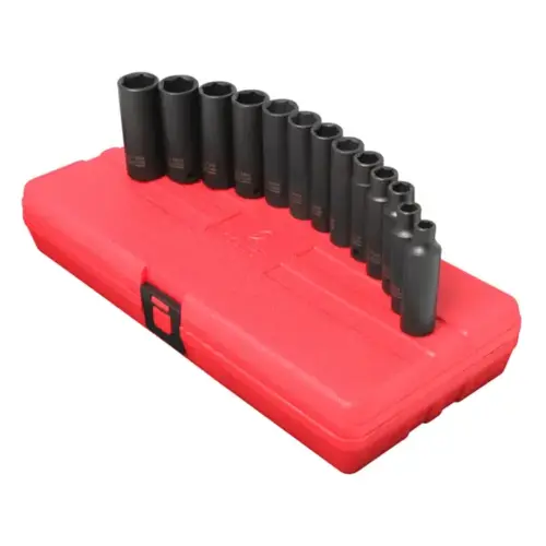 SOCKET SET IMPACT 3/8IN. DRIVE 13 PC.DEEP METRIC SOCKET SET IMPACT 3/8IN. DRIVE 13 PC.DEEP METRIC
