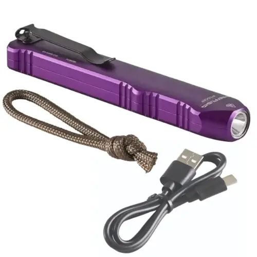 Wedge Rechargeable EDC 300 Lumen Flashlight with 1000 Lumen Thro mode - Purple Wedge Rechargeable EDC 300 Lumen Flashlight with 1000 Lumen Thro mode - Purple