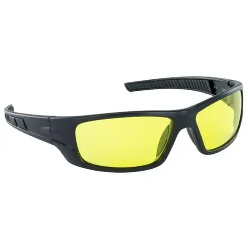 VX9 Safety Glasses - Black Frame, Yellow Lens VX9 Safety Glasses - Black Frame, Yellow Lens