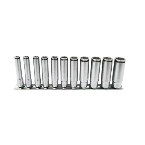 Special 1/4 Sq. Dr. Deep NUT GRIP Socket Set, 5-14mm - 11 pieces Special 1/4 Sq. Dr. Deep NUT GRIP Socket Set, 5-14mm - 11 pieces